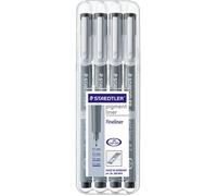 Staedtler - Feutre Pigment Liner - Pochette De 4 Noir G