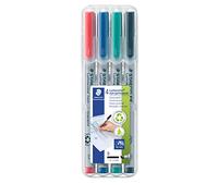 Staedtler 312 WP4 Etui de 4 Feutres Pointe Biseautée 1 à 2,5 mm