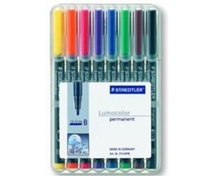Staedtler 314 Wp8 Marqueur Indélébile Noir, Bleu, Marron, Vert, Orange, Rouge, Violet, Jaune