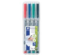 Staedtler 316 WP4 ST Lumocolor Set de 4 Feutres non permanent pointe ogive 0,6 mm Couleurs Lumineuses