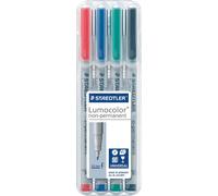 STAEDTLER 316WP4 - Étui Lumocolor feutres non permanents 4 couleurs, F 0,6 mm