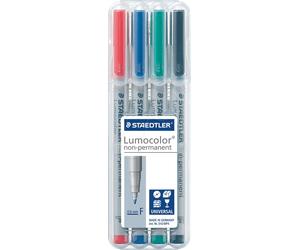 STAEDTLER 316WP4 - Étui Lumocolor feutres non permanents 4 couleurs, F 0,6 mm
