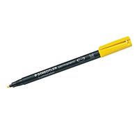 Staedtler 317-1 Stylos et étuis, marqueur correcteur, surligneur Lumocolor Permanent Fineliner M Jaune, Polypropylène (PP)