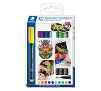 STAEDTLER 317C10 - Feutre permanent universel M, lot, 10 couleurs