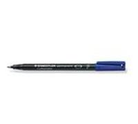 Staedtler Marqueur permanent Lumocolor 318-3 – Pointe ogive 0,6 mm Bleu – Lot de 10