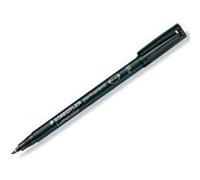 Staedtler Lumocolor 318, Feutres permanents universels pour tout type de surface, Sans xylène ni toluène, Pointe fine ogive de 0.6 mm, Boîte en carton avec 10 feutres noirs assortis, 318-9 VE