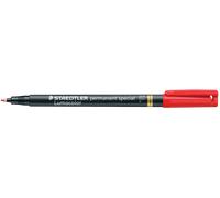 Staedtler Marqueur permanent Lumocolor spécial 319F – résistant à l'eau – rouge