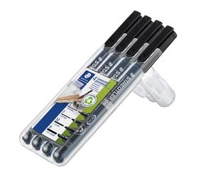 STAEDTLER 319WP4 - Lot de feutres permanents S/F/M/B/noir