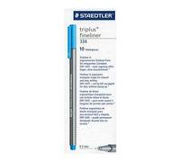 Staedtler 334-30 Triplus Fineliner Feutre D'écriture Bleu Clair Boîte De 10 (Import Royaume Uni)