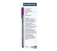 Staedtler 334-6 Triplus Fineliner Feutre D'écriture Violet Boîte De 10 (Import Royaume Uni)
