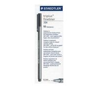 Staedtler 334-8 Triplus Fineliner Feutre D'écriture Gris Boîte De 10 (Import Royaume Uni)