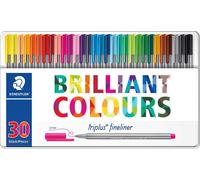 STAEDTLER® 334 M30 Fineliner triplus, boîte de 30 pièces