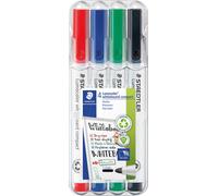 STAEDTLER 341WP4 - Marqueur pour tableau blanc, 1 à 2 mm, 4 couleurs