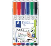 Staedtler Lumocolor 341 Whiteboard Compact - 6 couleurs, 1,0-2,0 mm