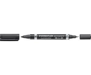 STAEDTLER 348SW - Marqueur permanent double pointe/F 0,6 mm et M 1,5 mm/noir