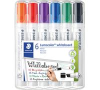 STAEDTLER 351BP6 - Lot de marqueurs pour tableau blanc, 2 - 5 mm, 6 couleurs