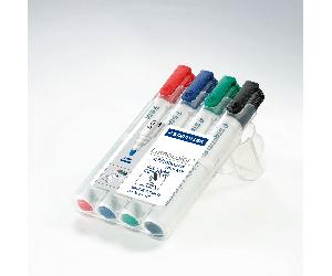 STAEDTLER 351C4 - Whiteboard Marker, 2 mm/4 couleurs