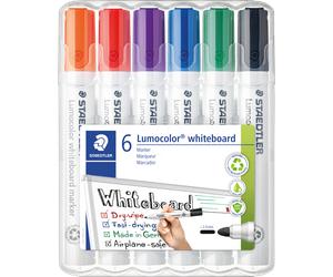 STAEDTLER 351WP6 - Lot de marqueurs pour tableau blanc, 2 mm, 6 couleurs