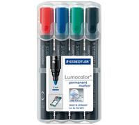 Staedtler 352 WP4 Etui de 4 Marqueurs permanents Pointe Ogive 2 mm Assortis