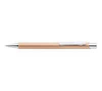 Staedtler 421 45-17 Stylos à bille rétractables élégants, tige en métal, durable, mine M remplaçable, indélébile, couleur de l'encre bleue, 10 stylos à bille en beige doré dans un étui en carton