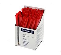 Staedtler 430 M-2CP5 Stick 430 Stylo bille Pointe moyenne Rouge Boîte de 50