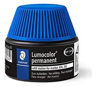 Staedtler 488 50-3 ST Lumocolor Flacon recharge encre permanente 30 ml Bleu | Station de recharge pour marqueurs permanents 350 et 352 - recharge propre - Réf. 488 50-3