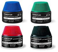 Staedtler 488 50 Lumocolor Marqueur permanent Recharge chargement pour 350/352, 15-20 x remplissage sortiert 4 Farben