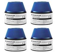 Staedtler 488 51-9 Encre fr Marqueur Lumocolor Refill Station, 30 ml, noir 4x30 ml bleu