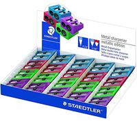 Staedtler 510 20 - Taille-Crayon Métal 2 Usages Couleurs Assorties