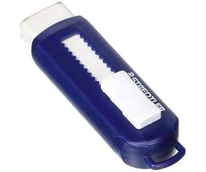 Staedtler - 525 PS - Gomme Blanche sans PVC ni Latex avec Porte-Gomme Bleu