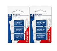STAEDTLER 526 53 ABK3D Lot de 2 gommes Mars plastic mini sans phtalates et sans latex
