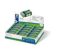 Staedtler - 526 80 - Gomme vert olive sans latex 40 x 19 x 13 mm - Composée à 56% de matériaux naturels et renouvelables - 526 83-5