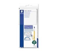 STAEDTLER® 557 11 - Kit de géométrie de 11 pièces avec tous les produits essentiels - Étui en métal robuste - 557 11