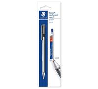 Staedtler 77425BK25D Porte-mine et recharge, 1 Pièce | Corps ergonomique, pointe métal rétractable, tube de mines & gomme - Art.-Nr. 77425BK25D