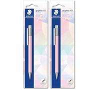 Staedtler 777 05BKPAST - Crayon mécanique avec corps caoutchouté et mine en graphite, multicolore (Lot de 2)