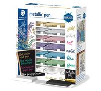 STAEDTLER® 8323-SCA70 Présentoir métallique et blanc avec 70 stylos