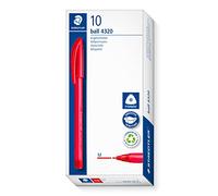 STAEDTLER - Ball 4320F - Stylo-Bille Triangulaire Pointe Moyenne 1 mm Rouge - 4320 M-2