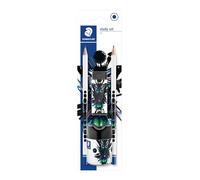 Staedtler - Blister 2 crayons graphite hexagonaux HB + 1 gomme 526 B20-9 + 1 taille crayon 511 66 - Edition Cool & Cute - 130 SBK2E1