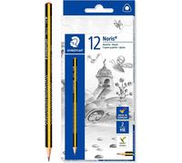 Staedtler Crayons à papier Noris Eco HB triangulaires – bio-matériau innovant – boîte de 12