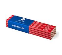 Staedtler Charpentier 148 40, Crayon ovale 2H de haute qualité, Pour l'industrie et l'artisanat, largeur de trait 1 à 2 mm, Lot de 12, 148 40