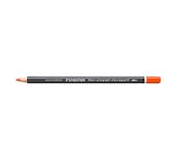 STAEDTLER Crayon aquarellable Rouge orangé - Crayon d’artiste soluble dans l’eau au format hexagonal - Mine de 3,6 mm, haute intensité de couleur et résistance à la lumière