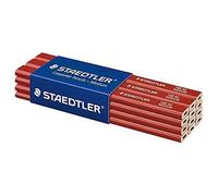 Staedtler Charpentier 148 40, Crayon ovale 2H de haute qualité, Pour l'industrie et l'artisanat, largeur de trait 1 à 2 mm, Lot de 12, 148 40
