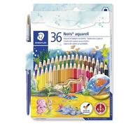 Staedtler Crayons aquarellables 14410ND36 - Pack de 36 couleurs forme hexagonale + pinceau PS2