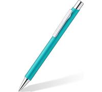 Staedtler Stylo à bille rétractable Elance 421 45 – tige métallique, encre bleue – turquoise