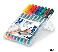 Staedtler Ensemble de marqueurs Lumocolor 318 F - Multicouleur (10 unités)