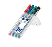 Staedtler Feutre pour transparent Lumocolor M non-permanent 315 315 WP4 bleu, vert, rouge, noir