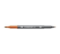 STAEDTLER Feutres double pointe aquarelle Terre de Sienne brûlée 10 pcs | Pointe pinceau de 1,0 à 6,0 mm, aquarellables - pour adultes - Réf. 3001-73