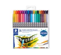 Staedtler Fibre Tip Double Ended Marker (Pack of 36)