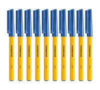 Staedtler Fine 0.3mm Blue 430 Stick Ballpoint Pens Writing Pen Smooth Efortless Ink Flow Regulated (Pack of 10)