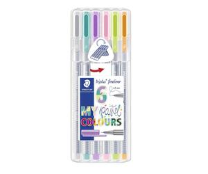Staedtler Fineliner Triplus 0,3mm Pastel assorti (6)